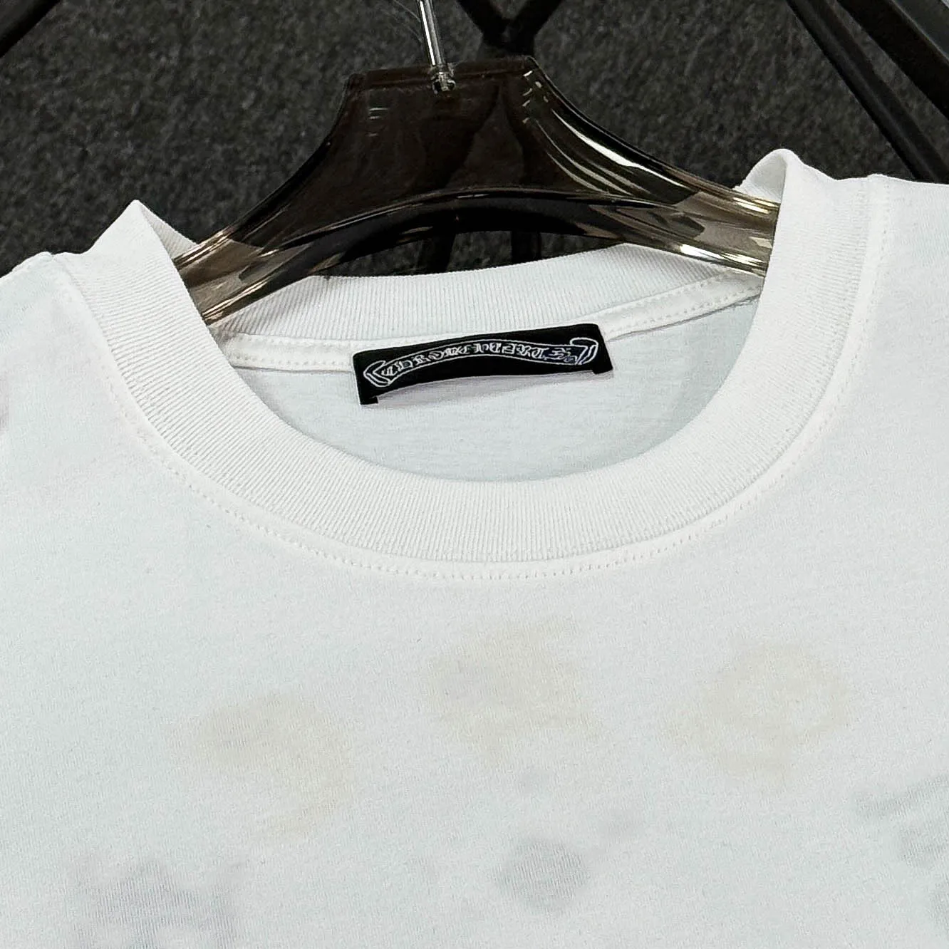 P180 Chrome Hearts 25 high version fabrics made of 300g high-density cotton, no deformation, no shrinkage, complete with three labels, same style for men and women, process: patch embroidery, color: white, black, gray SIZE: S-XL
